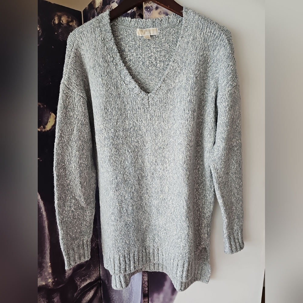 MICHAEL Michael Kors Sweater Textured Knit V Neck‎ Pullover Relaxed Size Medium